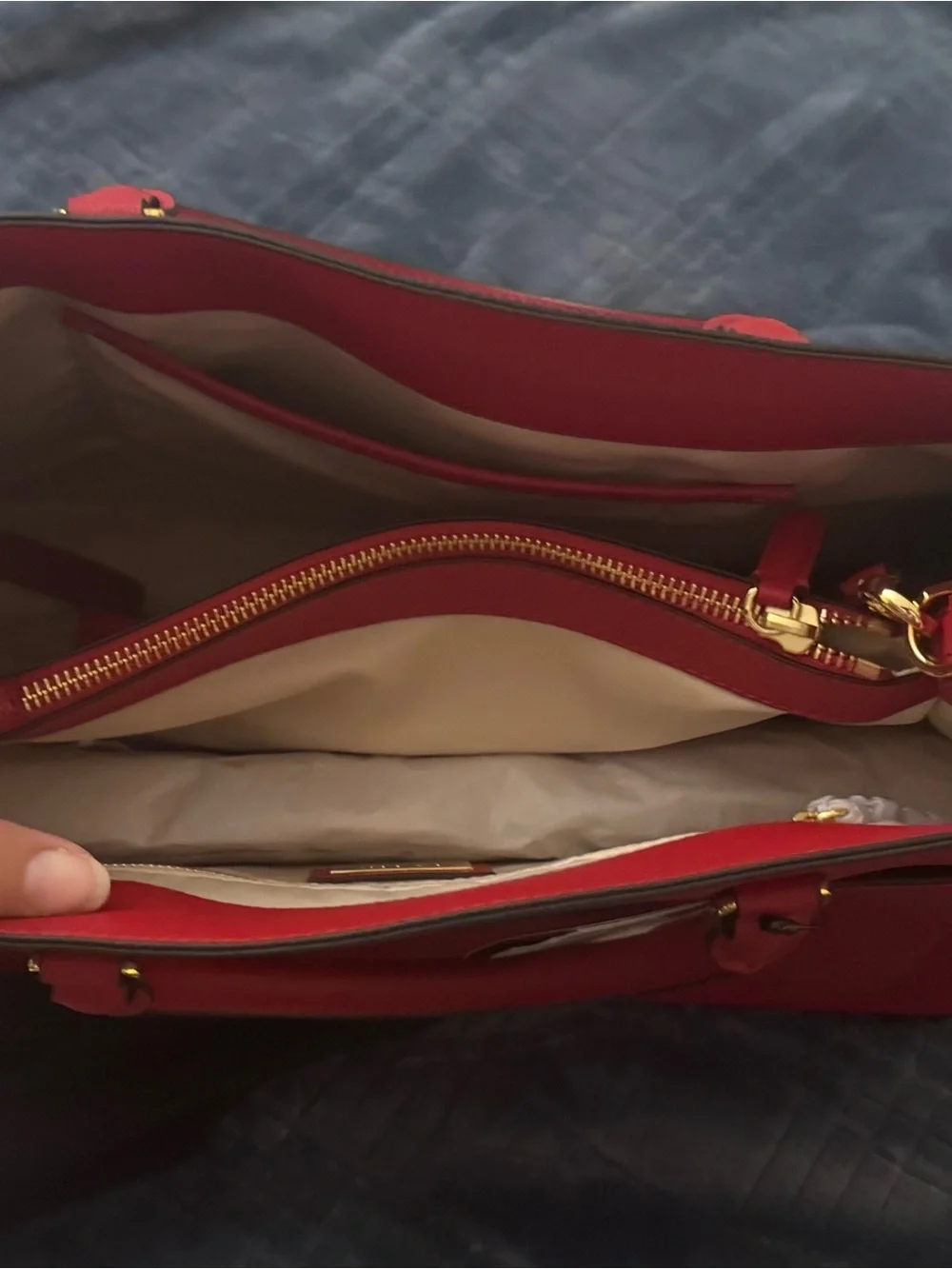 Lauren Ralph Lauren leather has spacious