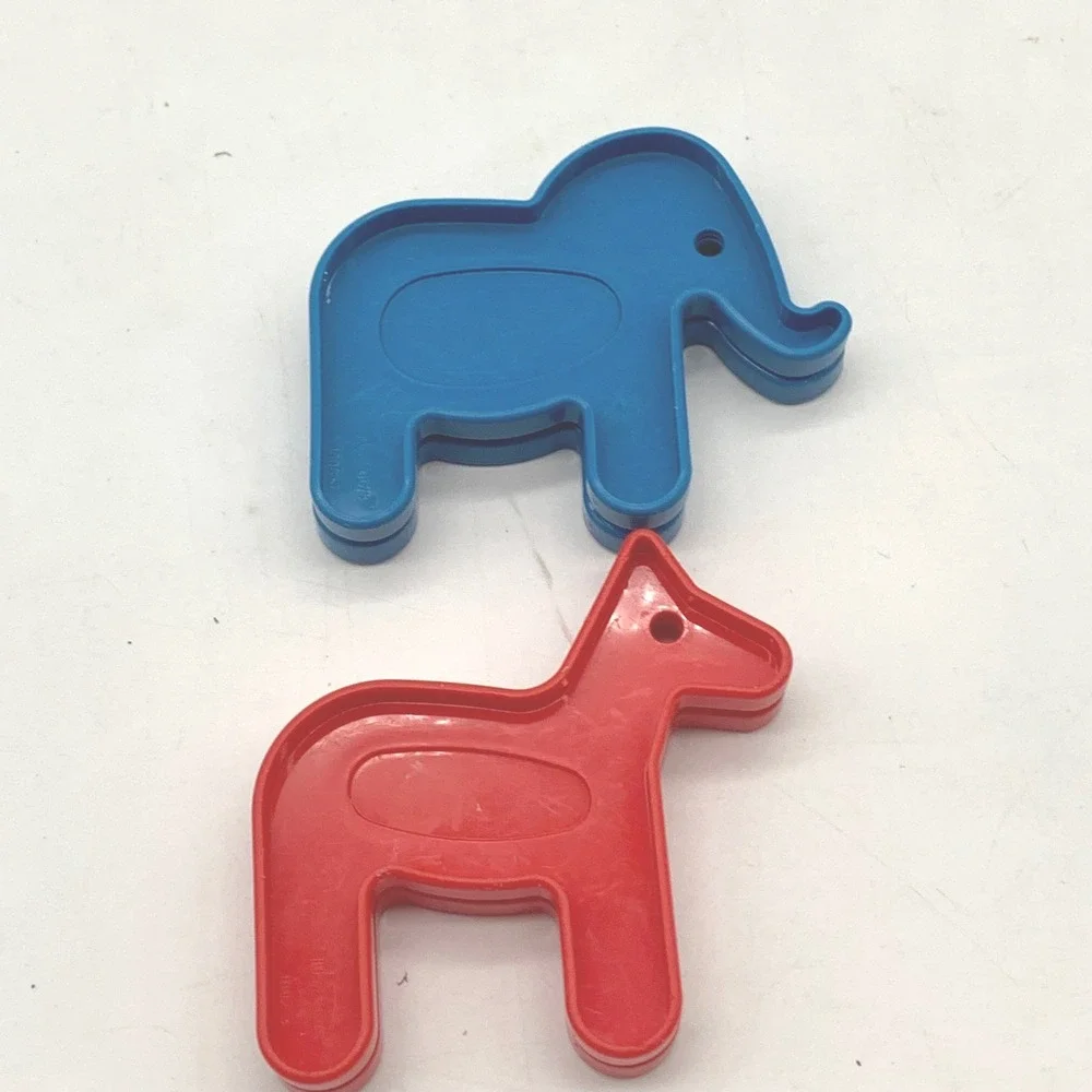 Vintage Tupperware TupperToys Animal Cookie Cutters Stencils Red Horse Elephant