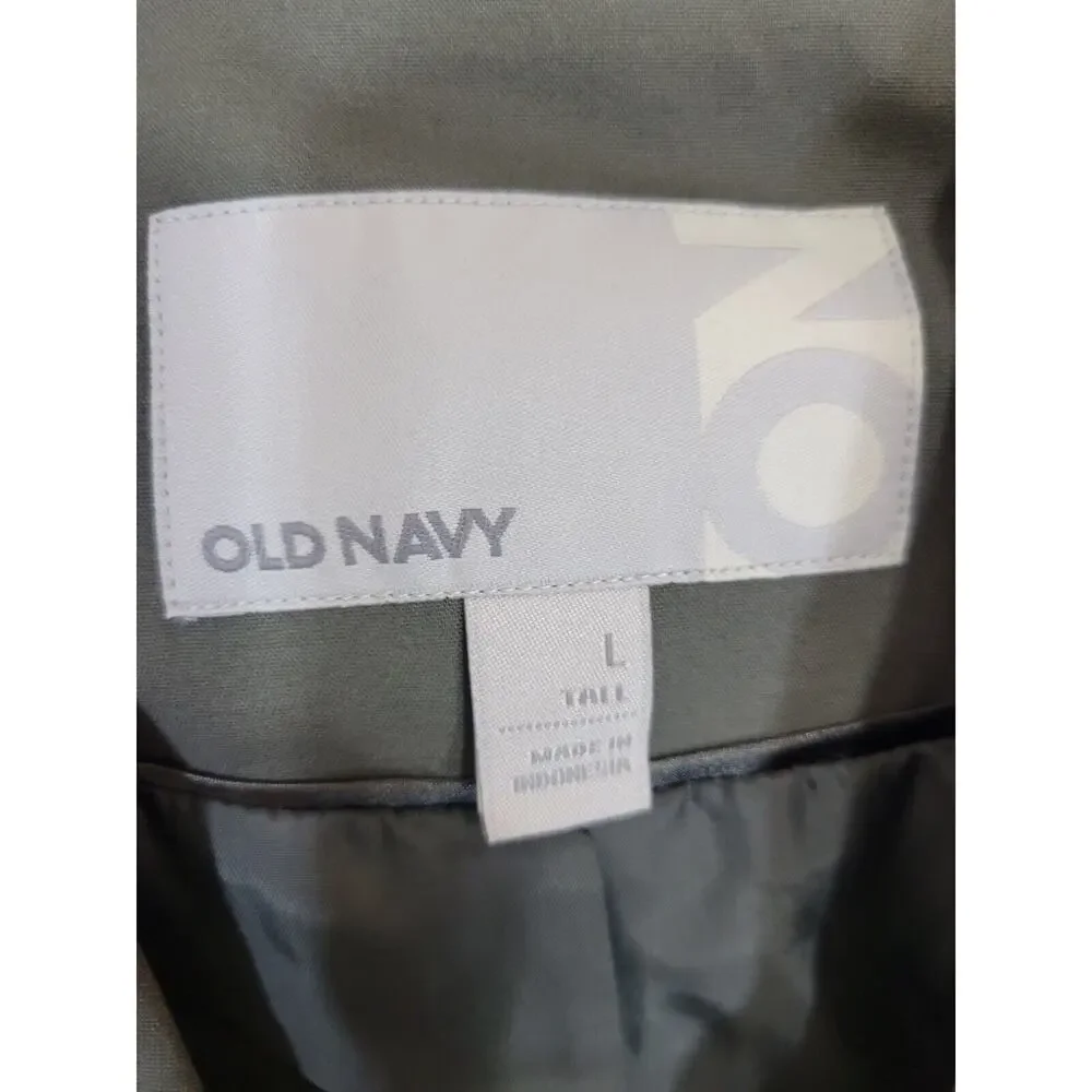 Old Navy Gray One-Button Single Breasted Career Formal Blazer Women's Size Large