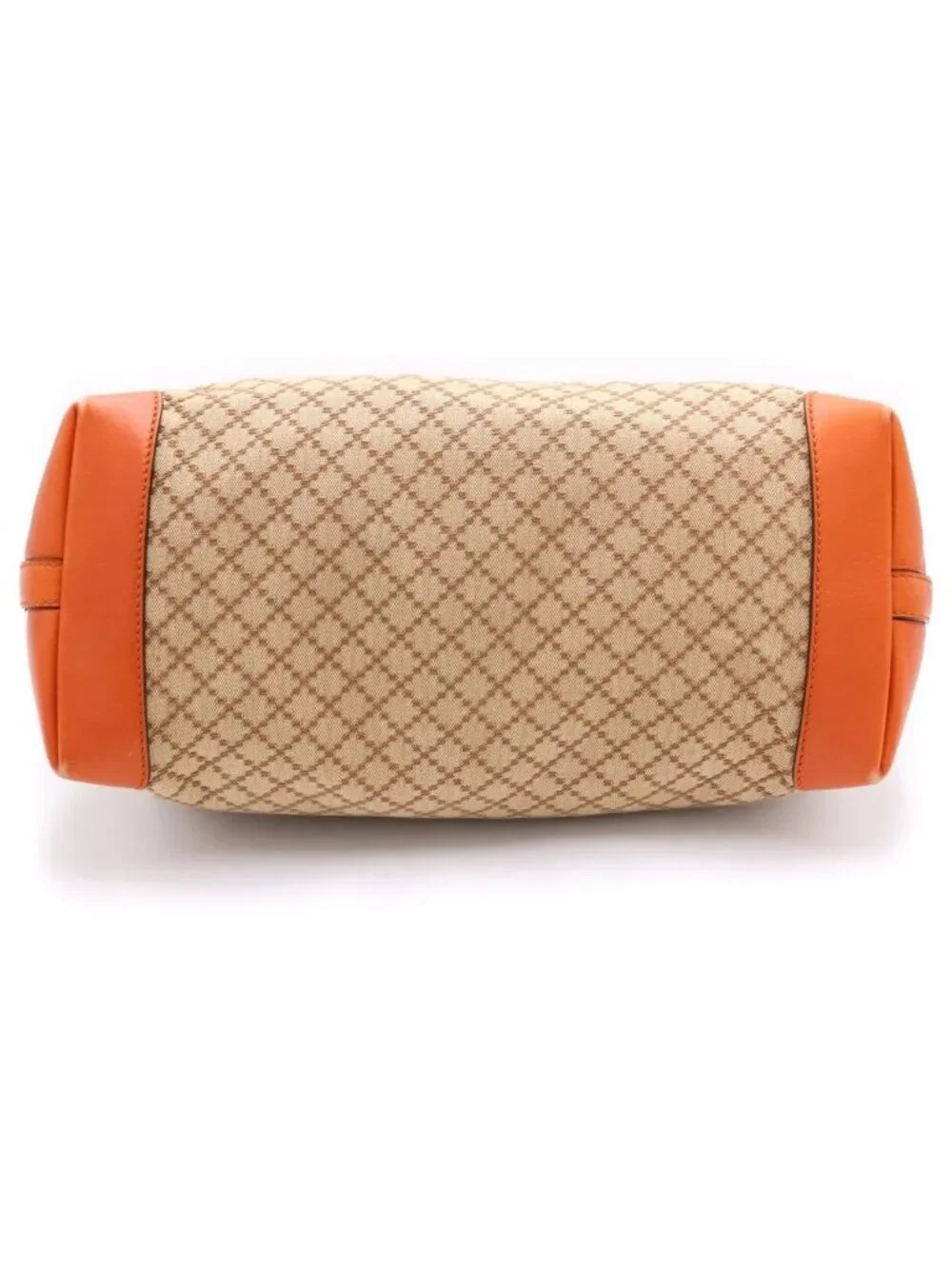 Gucci Diamante Leather Handle Canvas Tote Beige