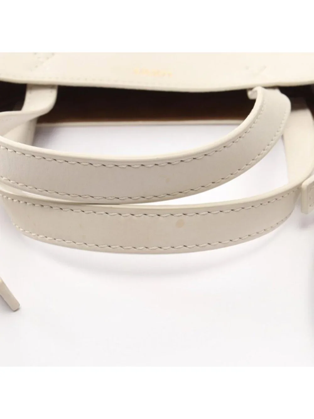 Loewe Handbag Puzzle Fold Mini 2-Way Beige Ivory Leather Tote