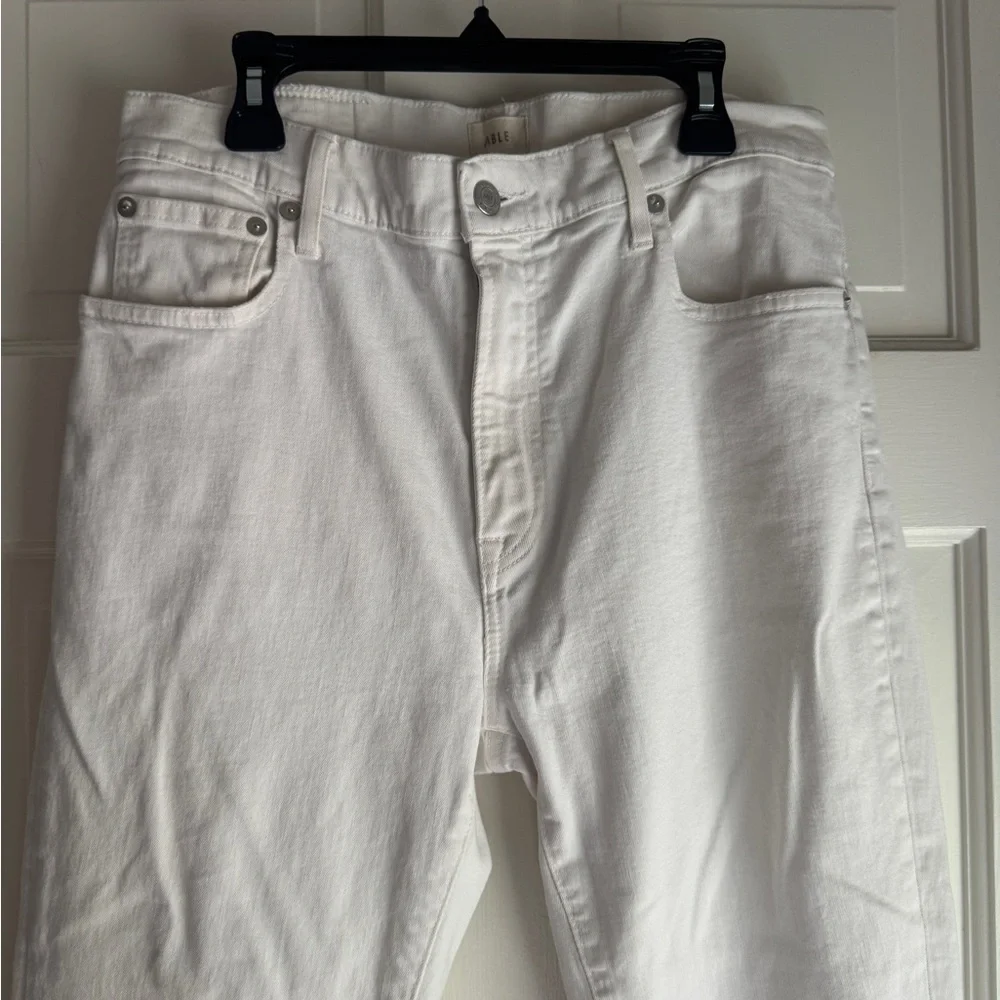 Able The High Rise White Skinny Jeans
