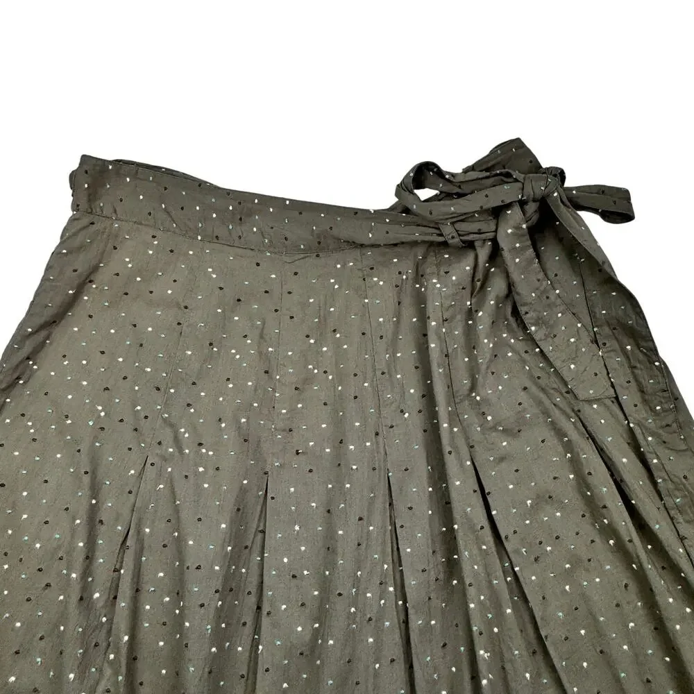 Boden 100% Cotton Embroidered Dot Full Circle Skirt Women's Size 16R