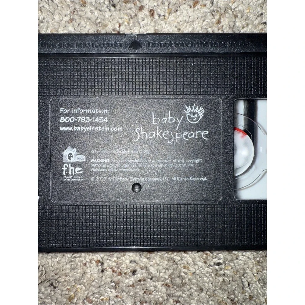 Baby Shakespeare‎ VHS Tape 2000 1-4 Years Exploring Vocabulary Through Art Rare