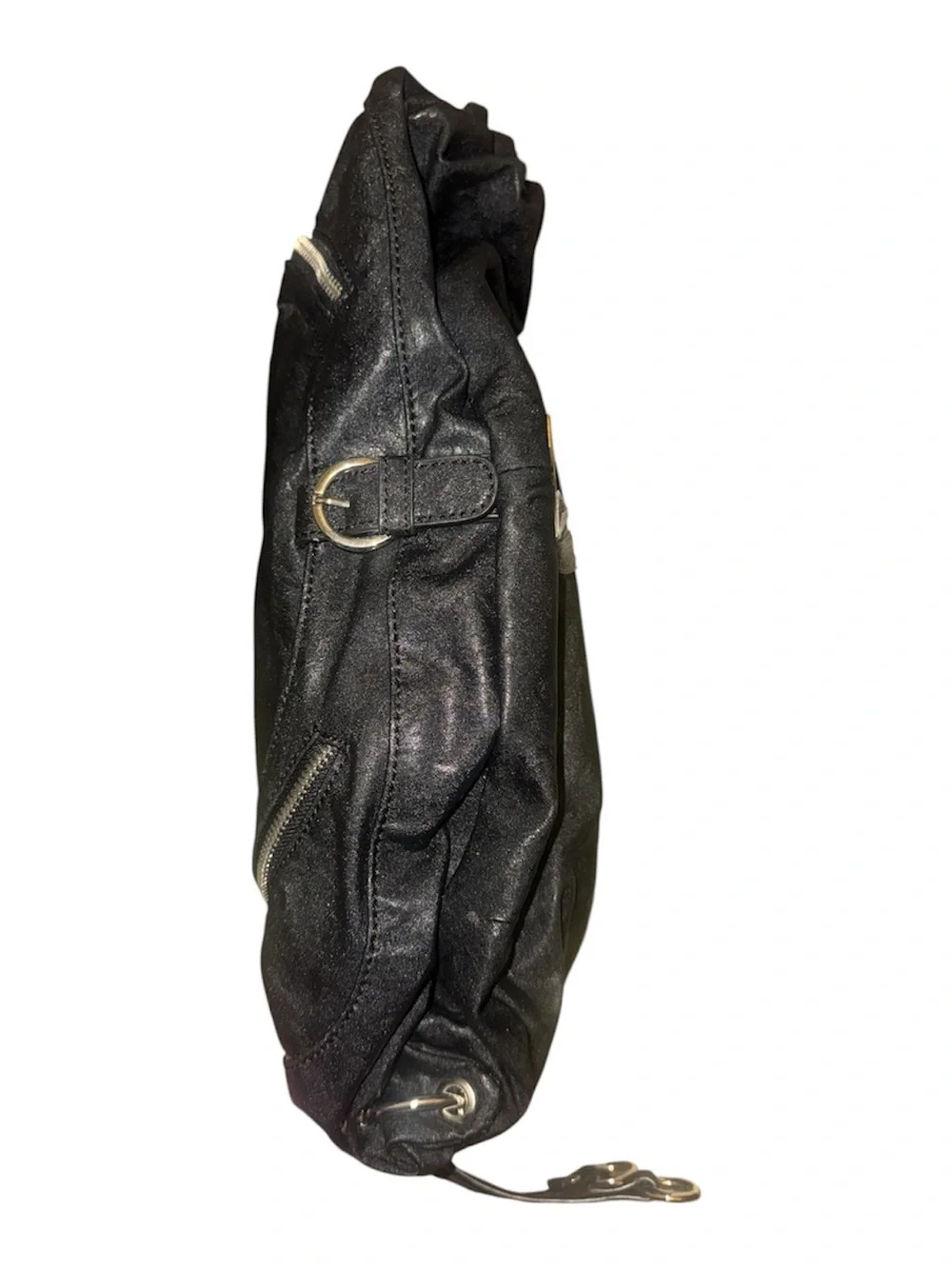 Black Leather Hobo Bag - American West Purse