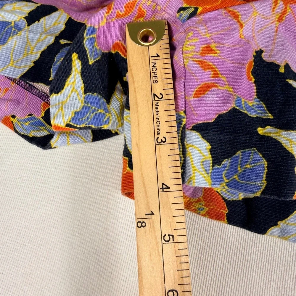 LOFT The Riviera Short 10 Pink Orange Floral Mid Rise Cotton Shorts