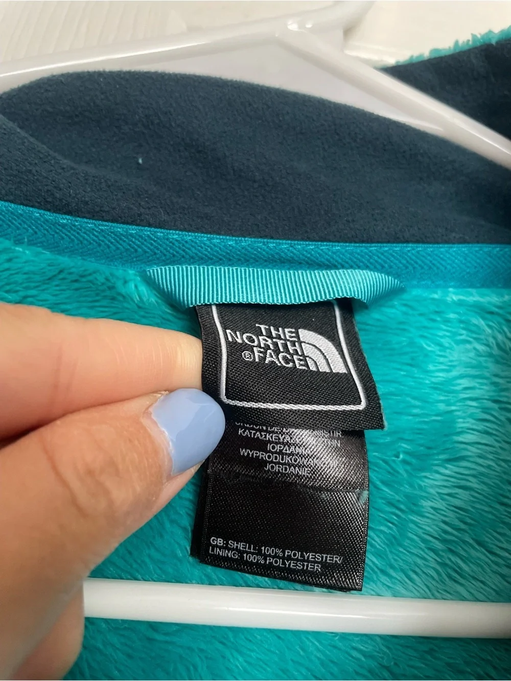 The North Face soft teal