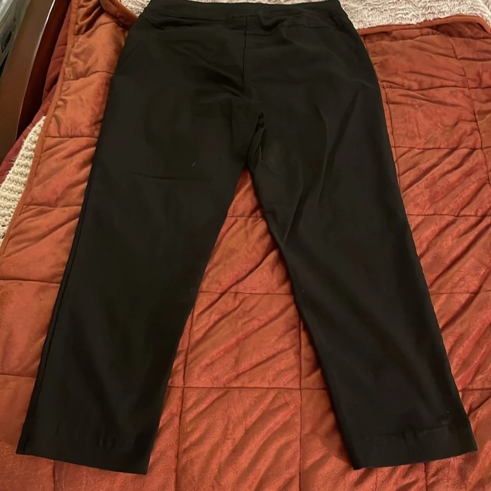 Slim-Sation Stretch Support Ankle Pants women’s sz 10PS Black slimming wear NWOT
