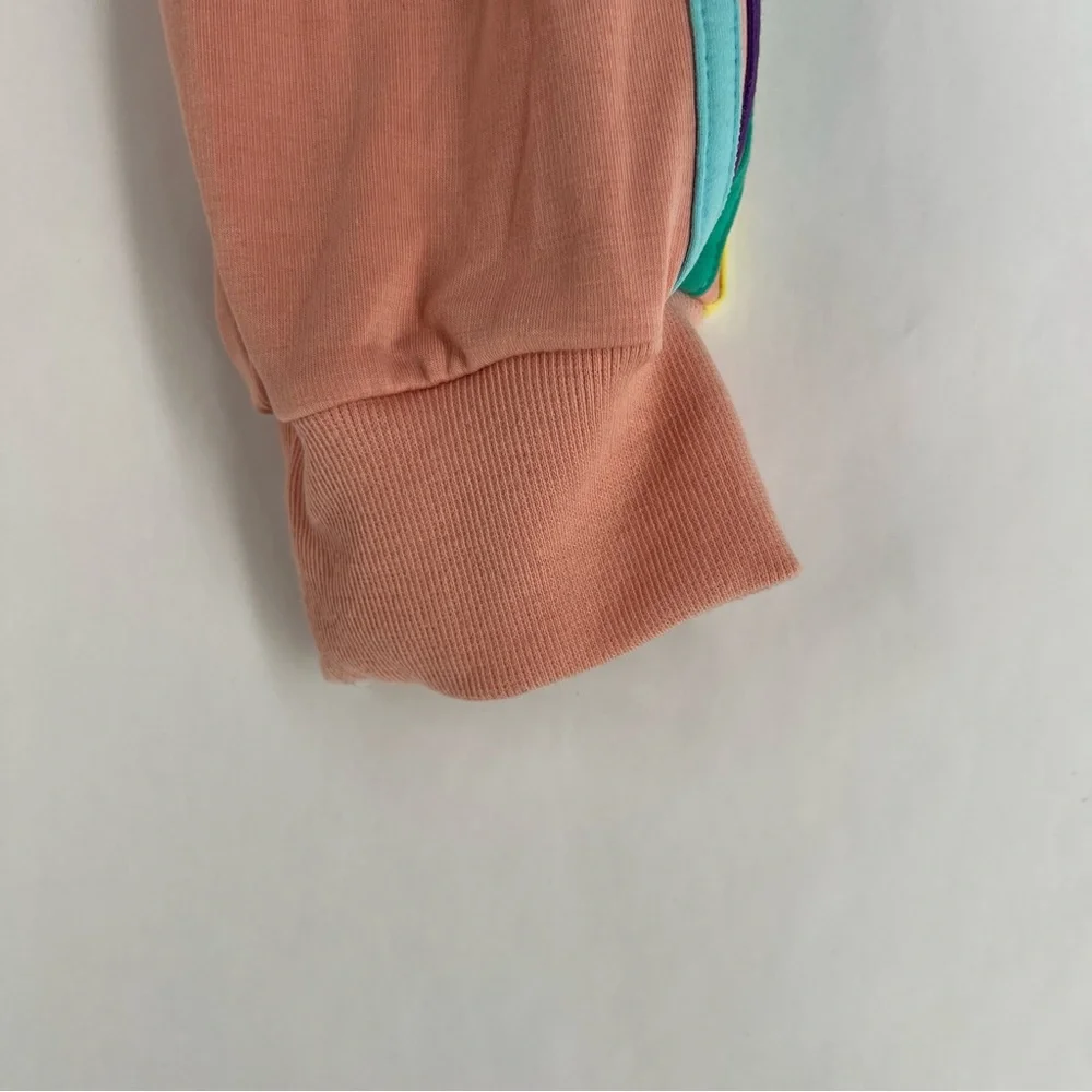 Electric Yoga Sundrop Jogger Pants Womens‎ Size S Pink Rainbow Side Stripes