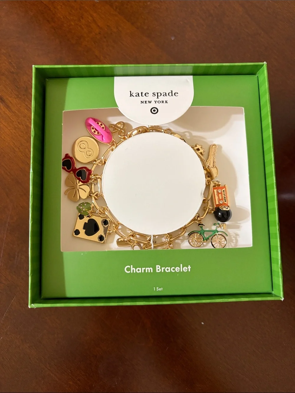 Kate Spade x Target NWT Chunky Charm Bracelet Gold Sold-Out Collab