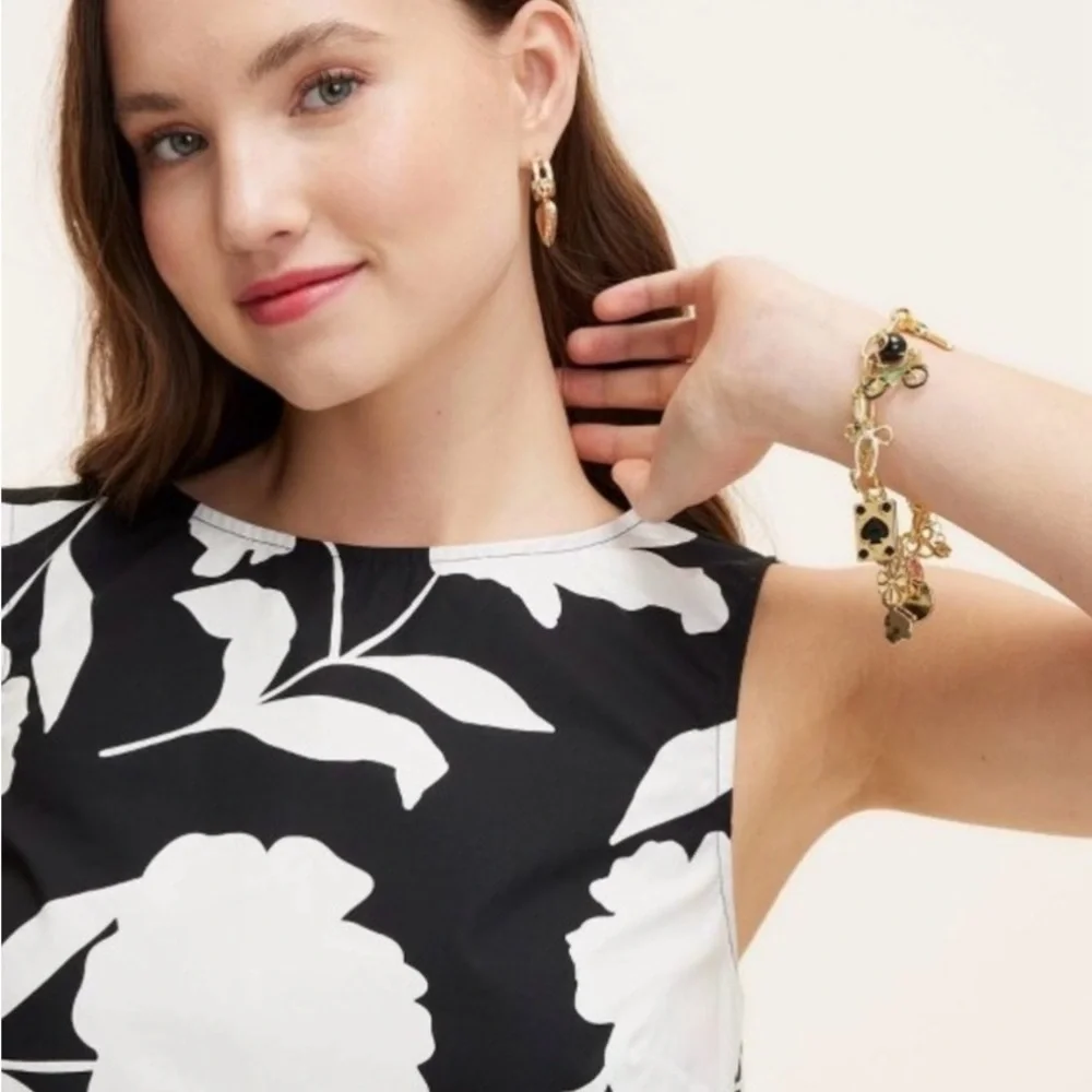 Kate Spade x Target NWT Chunky Charm Bracelet Gold Sold-Out Collab