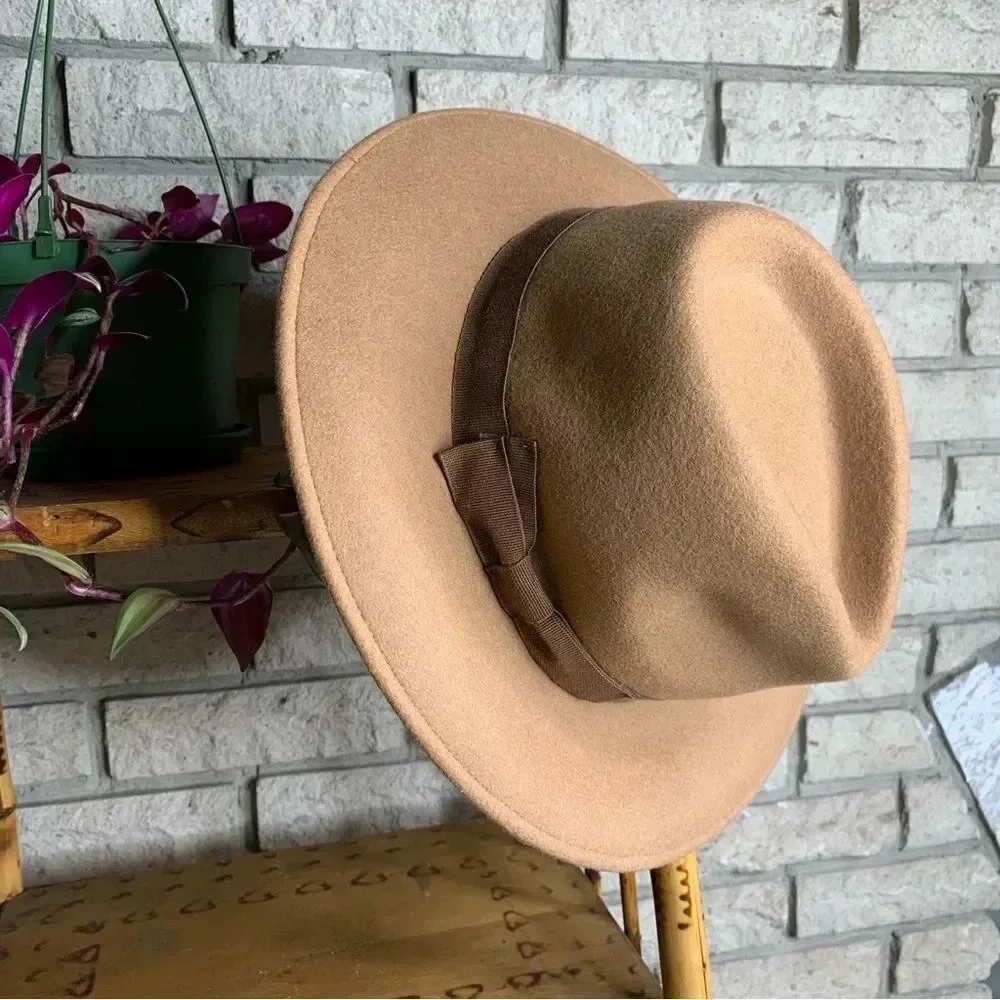 J. Crew Western hat with grosgrain trim