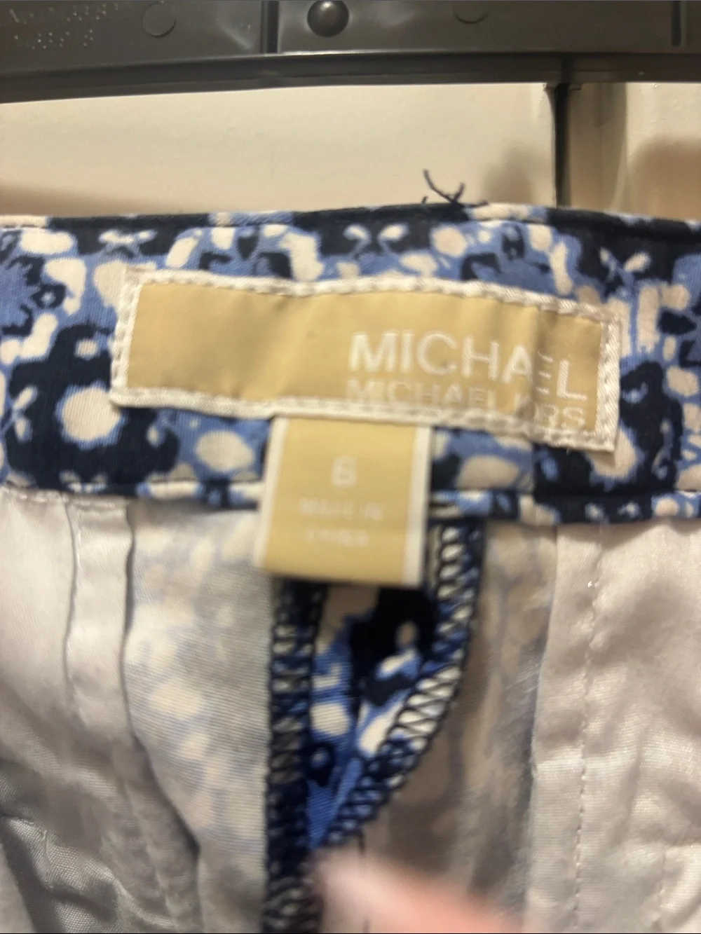 MICHAEL Michael Kors Blue and White Printed Pants