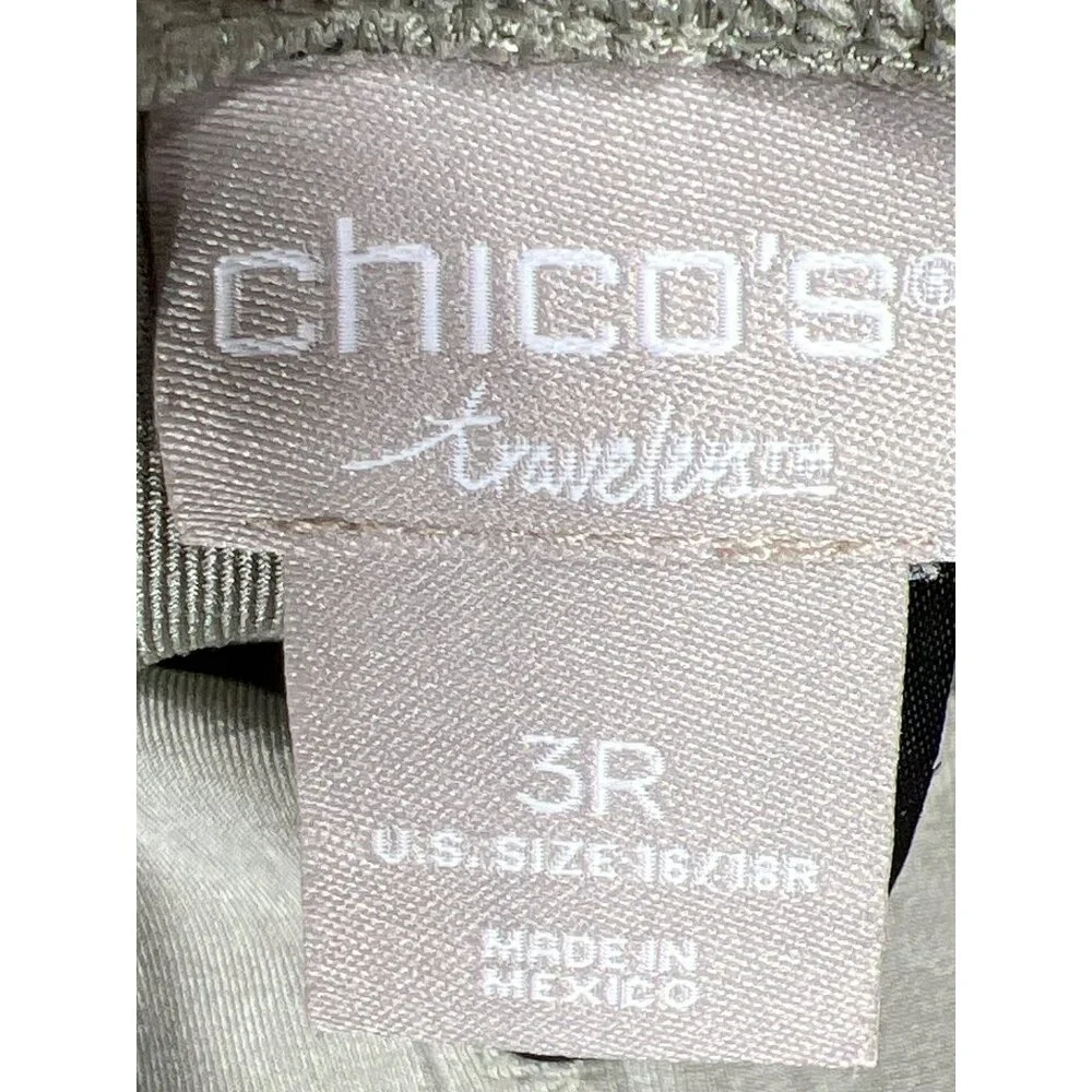 CHICO'S TRAVELERS  Pull On Pants Sage Green Sz 3R (US XL)