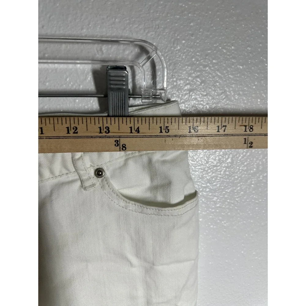 J Jill Pants Womens 16 White Authentic Fit Cropped Below‎ Waist Stretch Cotton