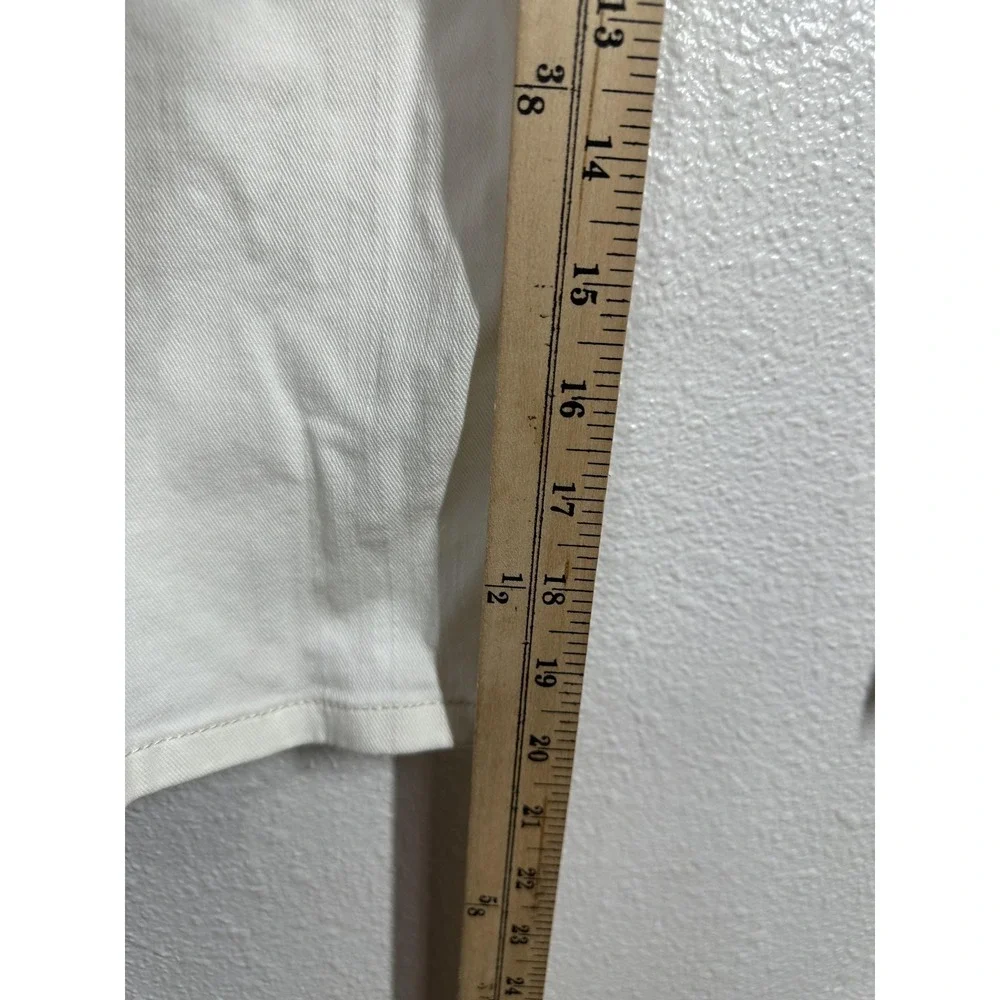 J Jill Pants Womens 16 White Authentic Fit Cropped Below‎ Waist Stretch Cotton