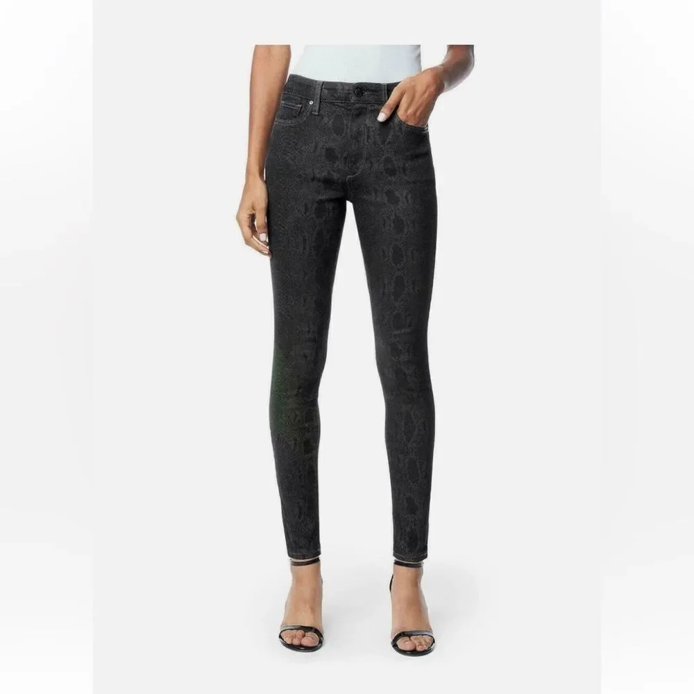 The Icon Mid rise skinny ankle size 28 Joe's Jeans Charlie Black Snake Print
