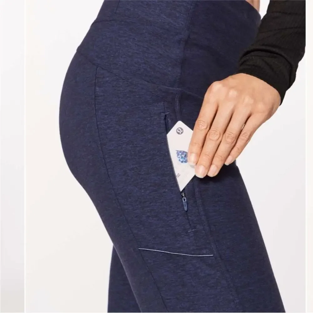 Lululemon Pants Jogger Size 4 Run On Hero Heathered Blue Active Running Sweats