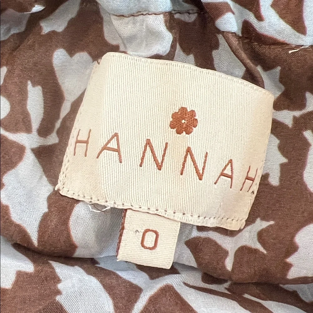 Hannah Chiara mixed print silk puff sleeve dress