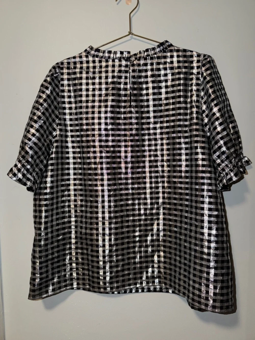 J.Crew short sleeve blouse Silvery