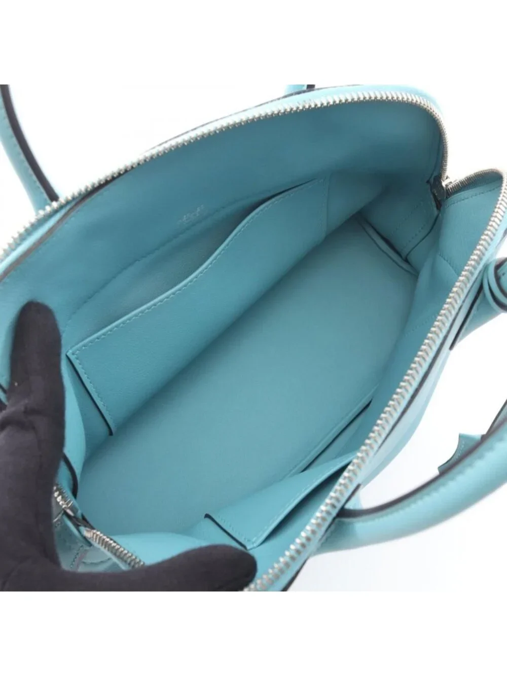 Hermes Handbag Bolide Cles Leather Blue Atoll Blue-At-le