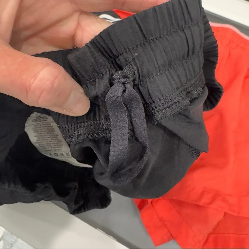 Black Adidas & rust colored Nike running athletic shorts bundle-good condition