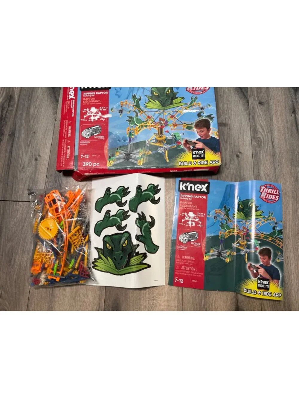KNEX 2018 Thrill Rides Ripping Raptor Roller Coaster Building Set 390 Pcs Ages 7