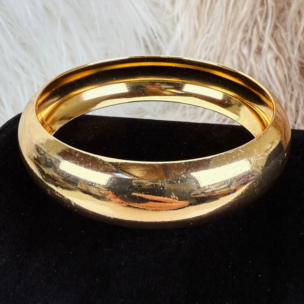 Vintage Goldtone Chunky Stacking Bangle Bracelet