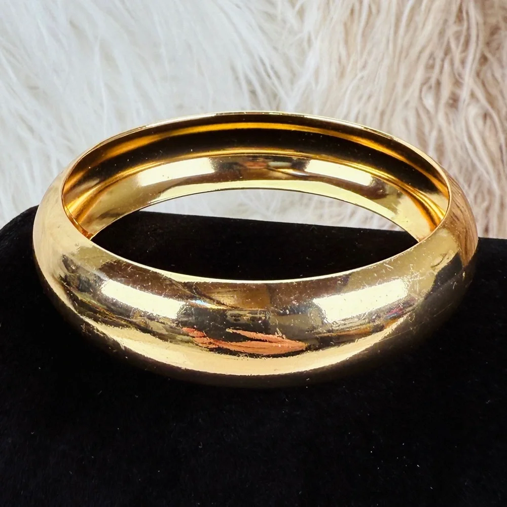 Vintage Goldtone Chunky Stacking Bangle Bracelet