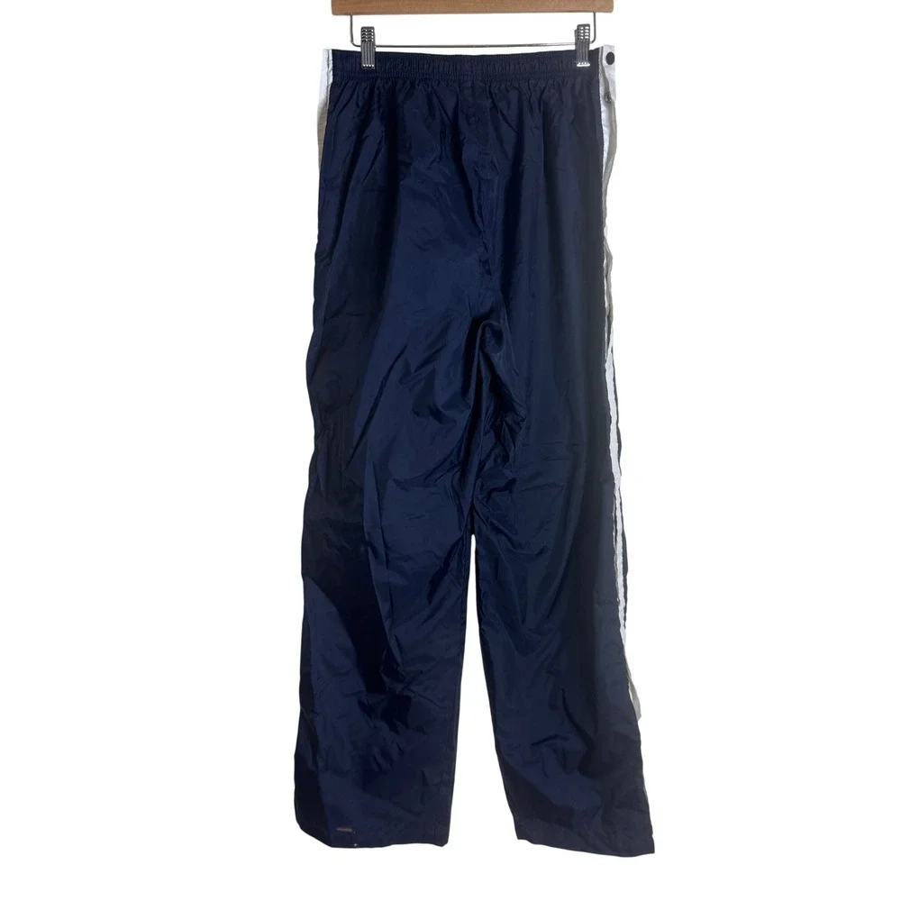 Nike Track Pants Men's Vintage Tear Away Snap Side Navy Blue White Large