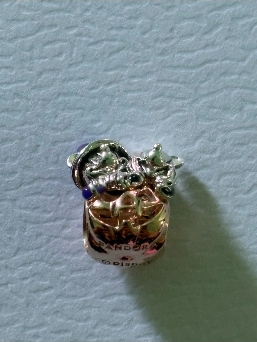 Pandora Rose Gold Pumpkin Charm with Purple Accents BRAND NEW