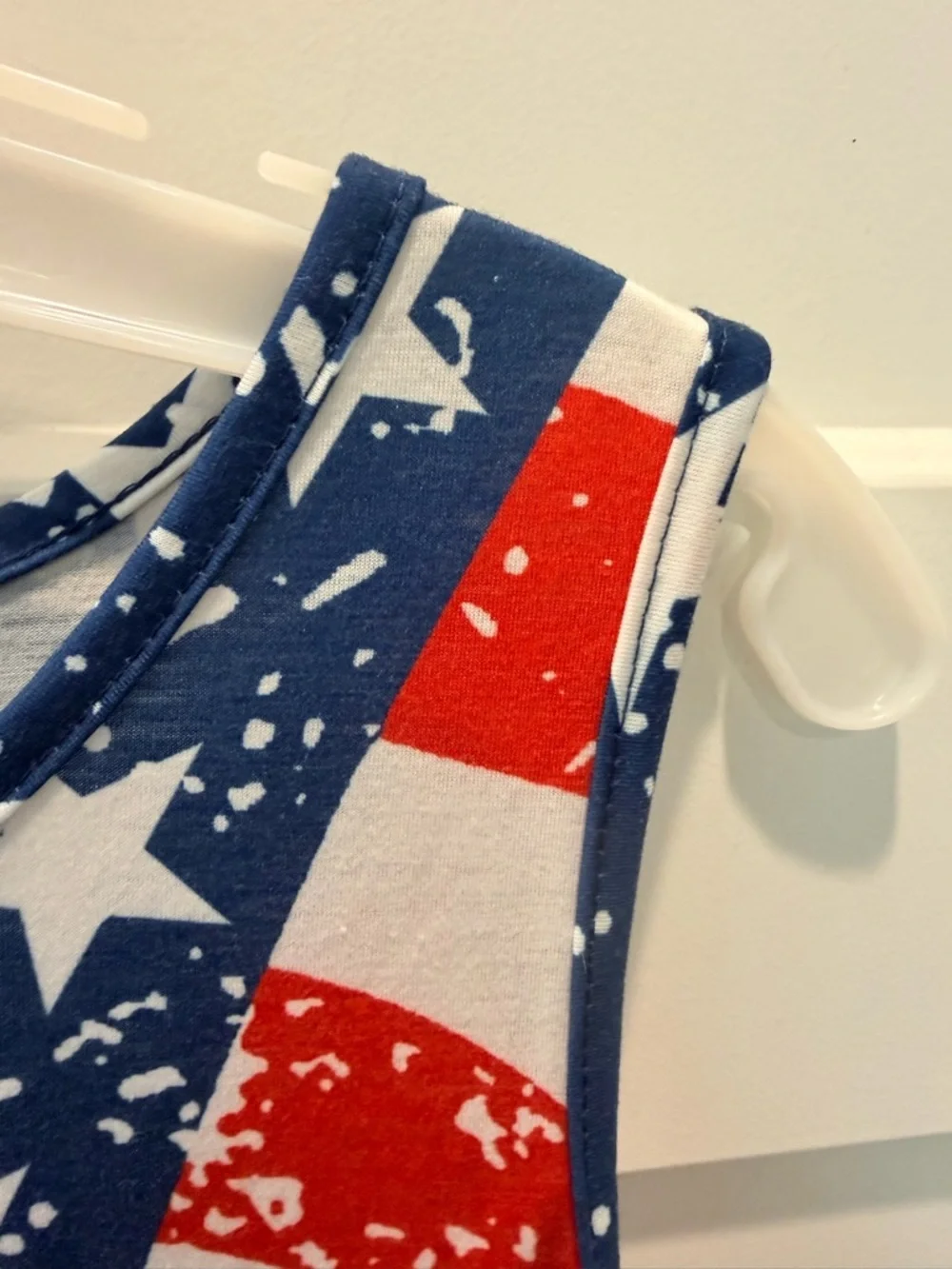American Flag Dress Large Patriotic Tank Dress Red White Blue USA Summer