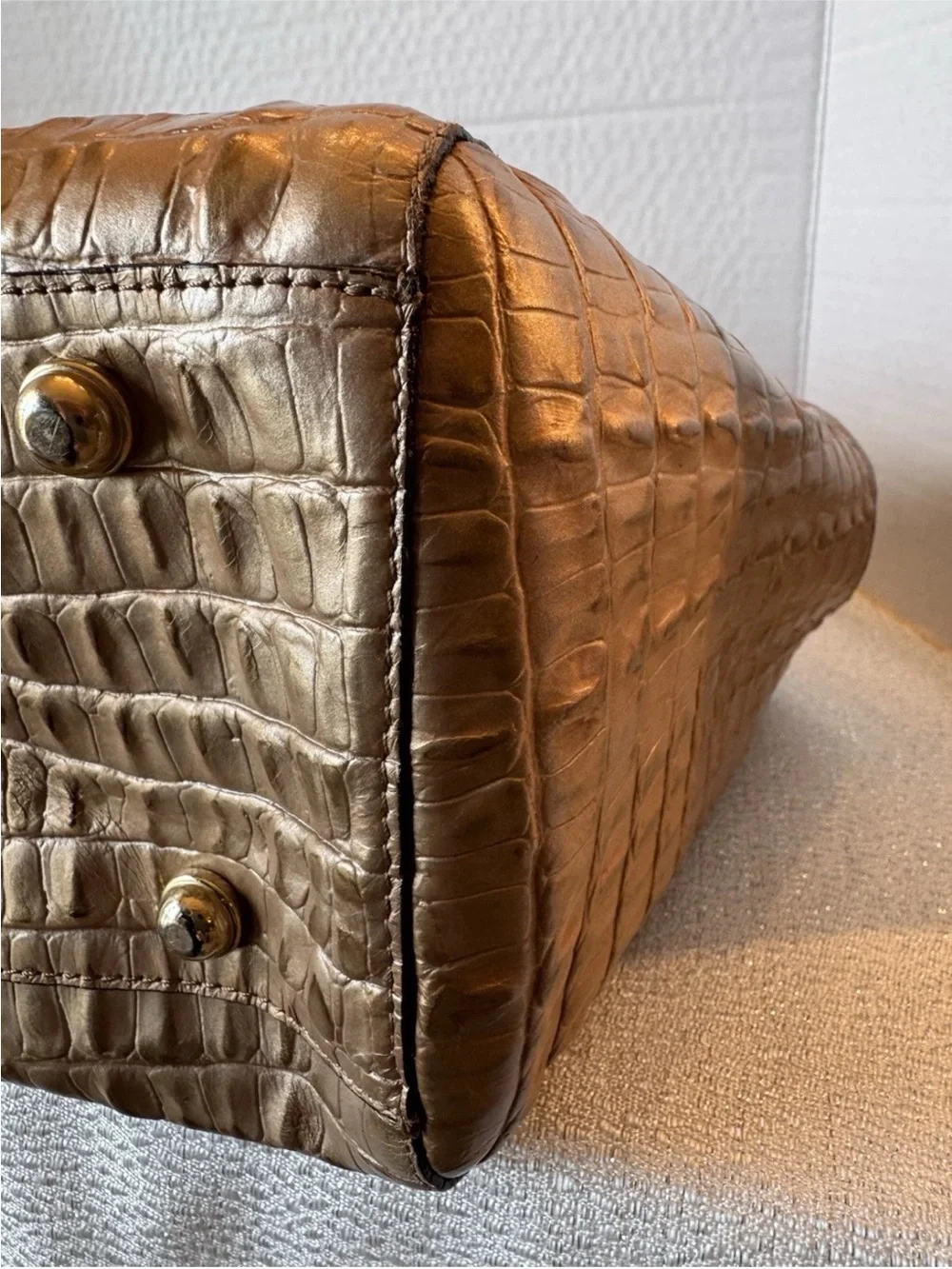 Brahmin croc embossed