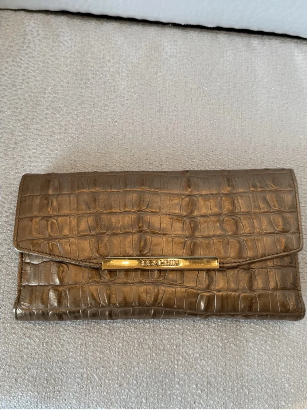 Brahmin croc embossed