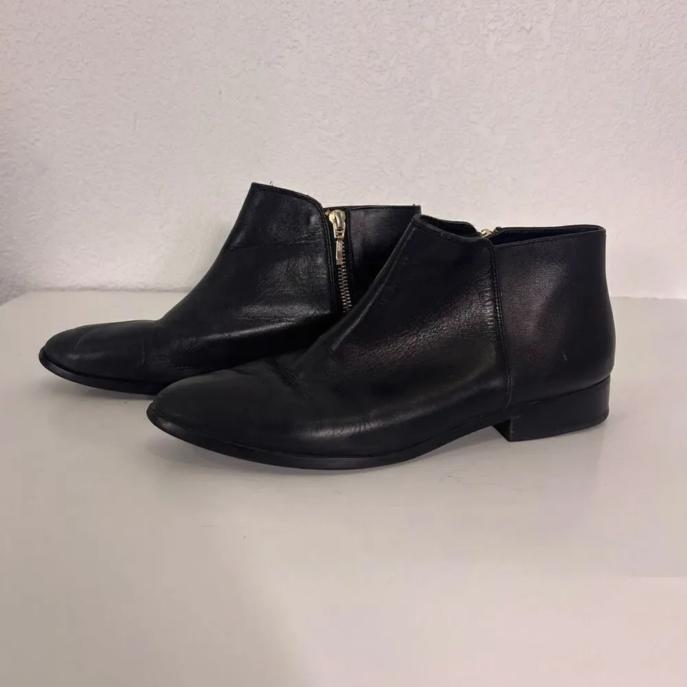Nisolo Black Leather‎ Ankle Booties Women’s 8.5
