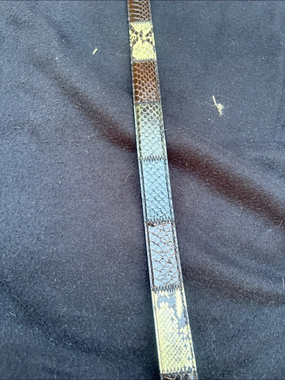 Paul Harris Genuine Snakeskin Leather Belt - Tan Vintage Excellent Condition