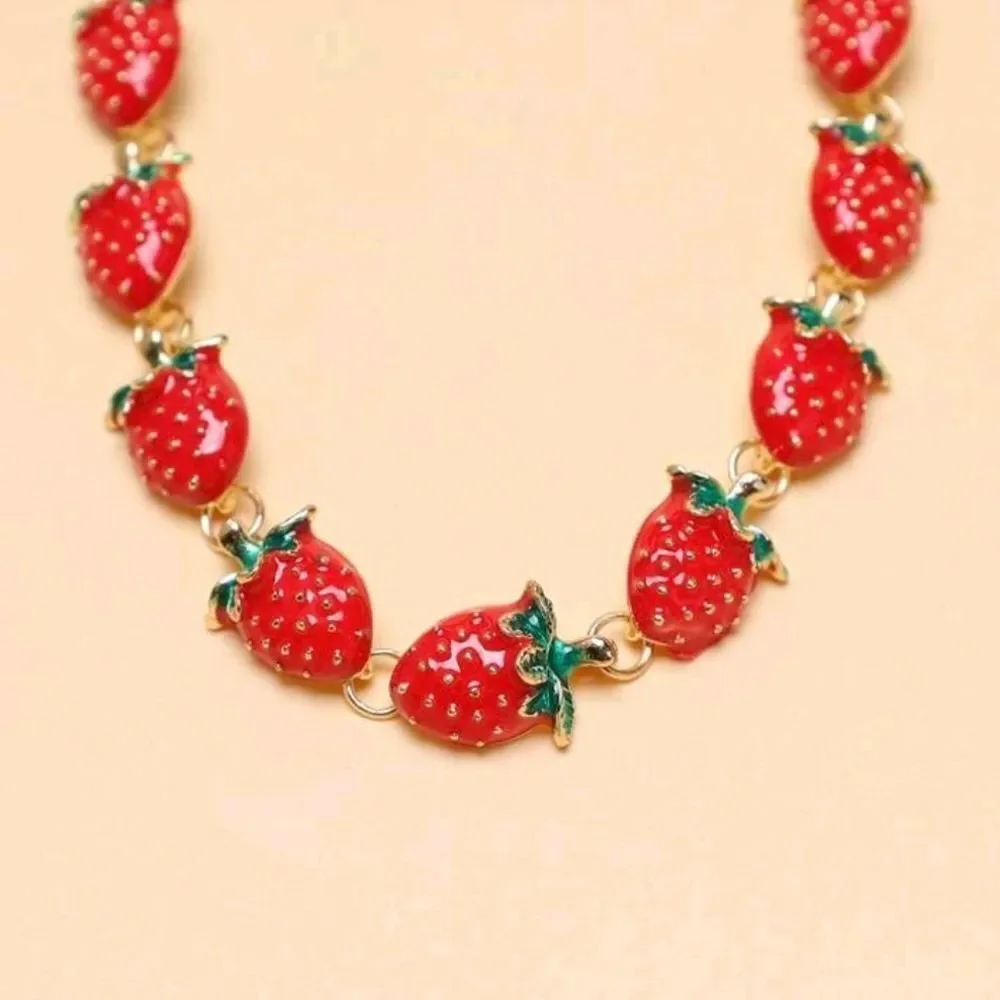 Strawberry Charm Necklace
