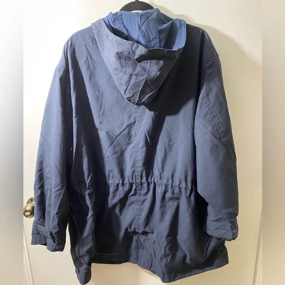 Eddie Bauer jacket zipper and snap closure inside waist drawstring Sz 2X