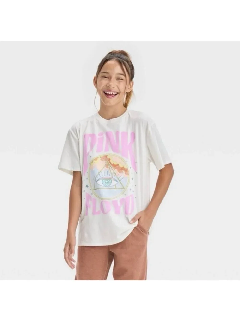 Pink Floyd Girls XXL 16/18 Oversized Graphic T Shirt, Art Class NEW with tags
