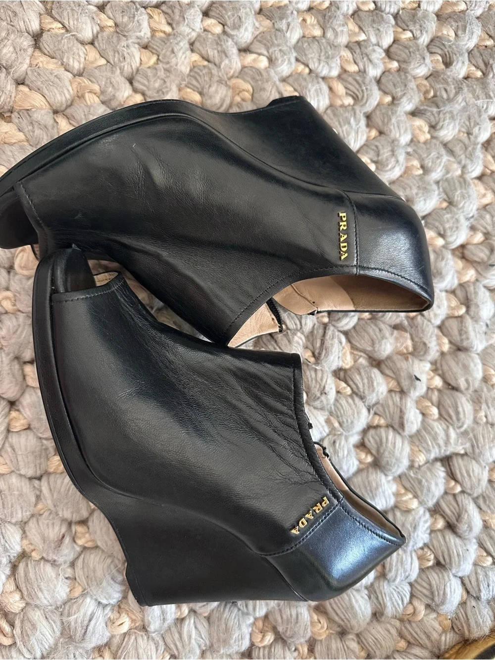 Prada wedge peep