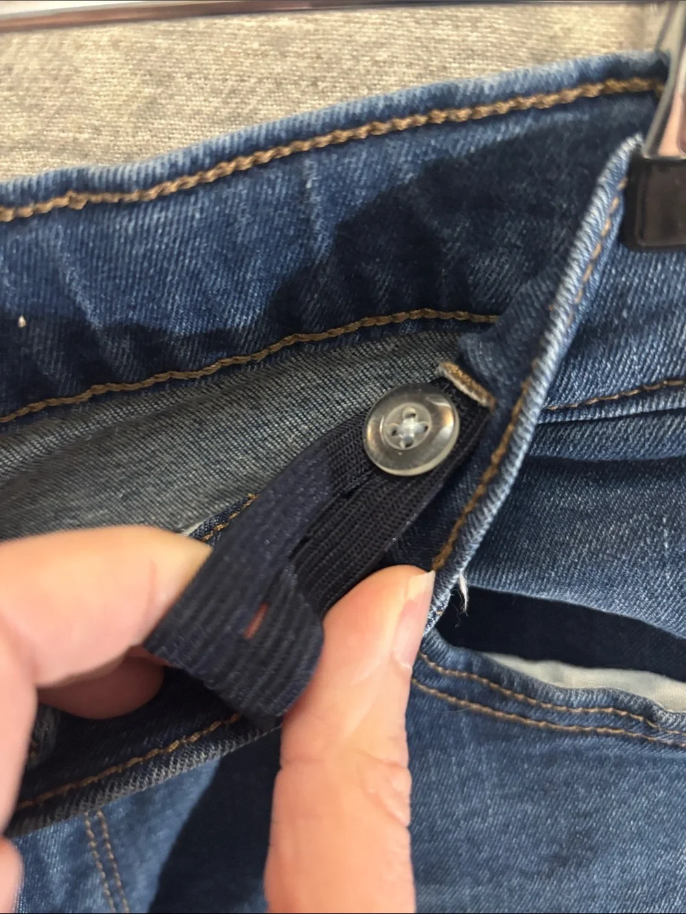 Old Navy Boys/Teens Deep Indigo Straight-Leg Jeans Adjustable Waist 14 Plus