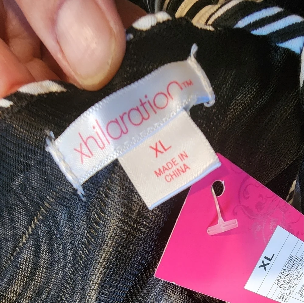 NWT'S Xhilaration Black and White Striped Jumpsuit