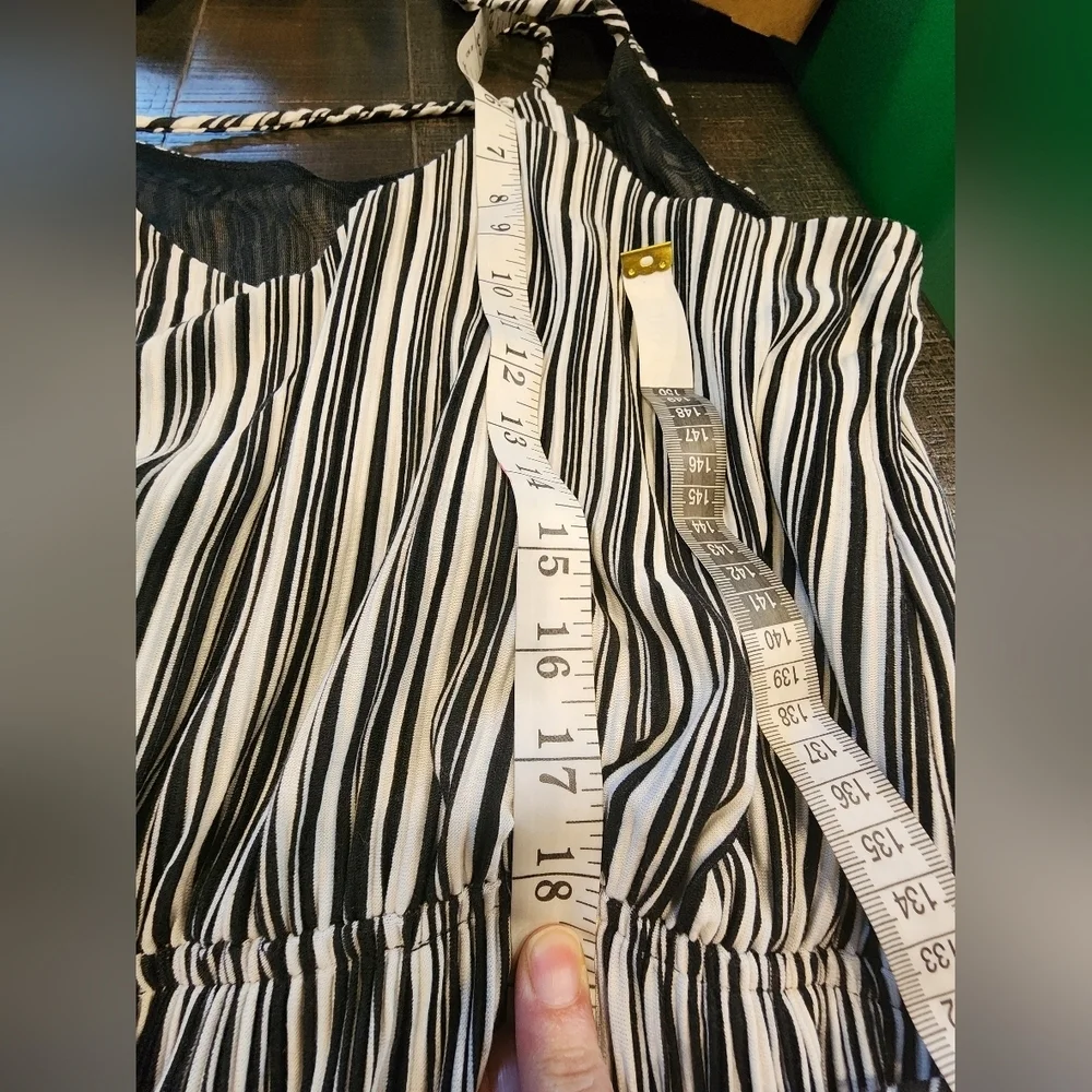 NWT'S Xhilaration Black and White Striped Jumpsuit