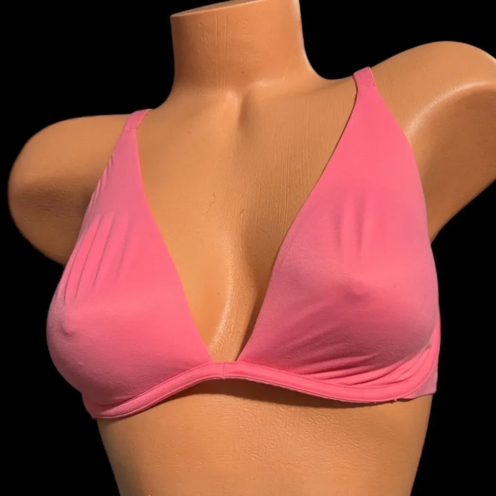 Victoria’s Secret Incredible Supersoft Smooth Unlined Plunge bralette Bra Papaya