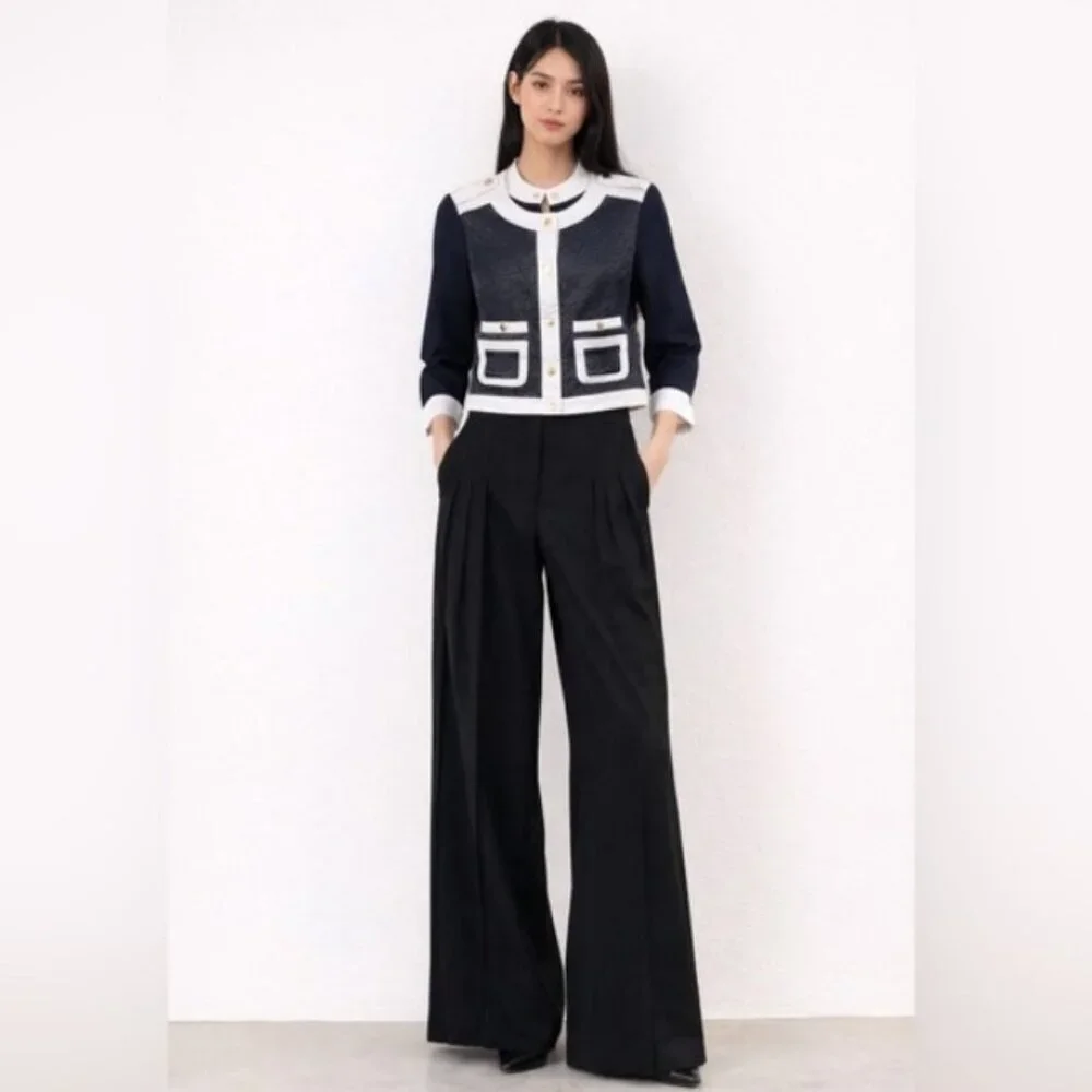 Michael Kors - Navy/White Crop Blazer - 6 - china