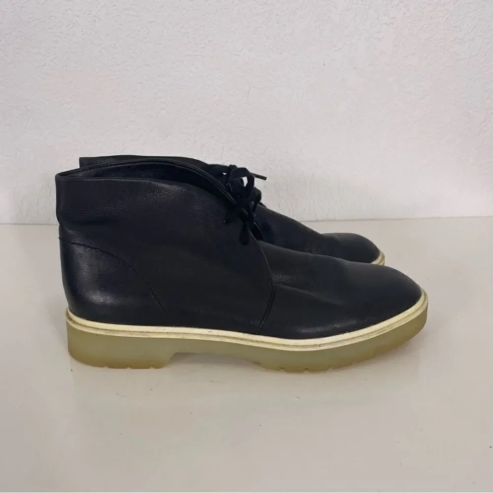 Alexander Wang Black Leather Lace‎ Up Low Boot Shoes size 37
