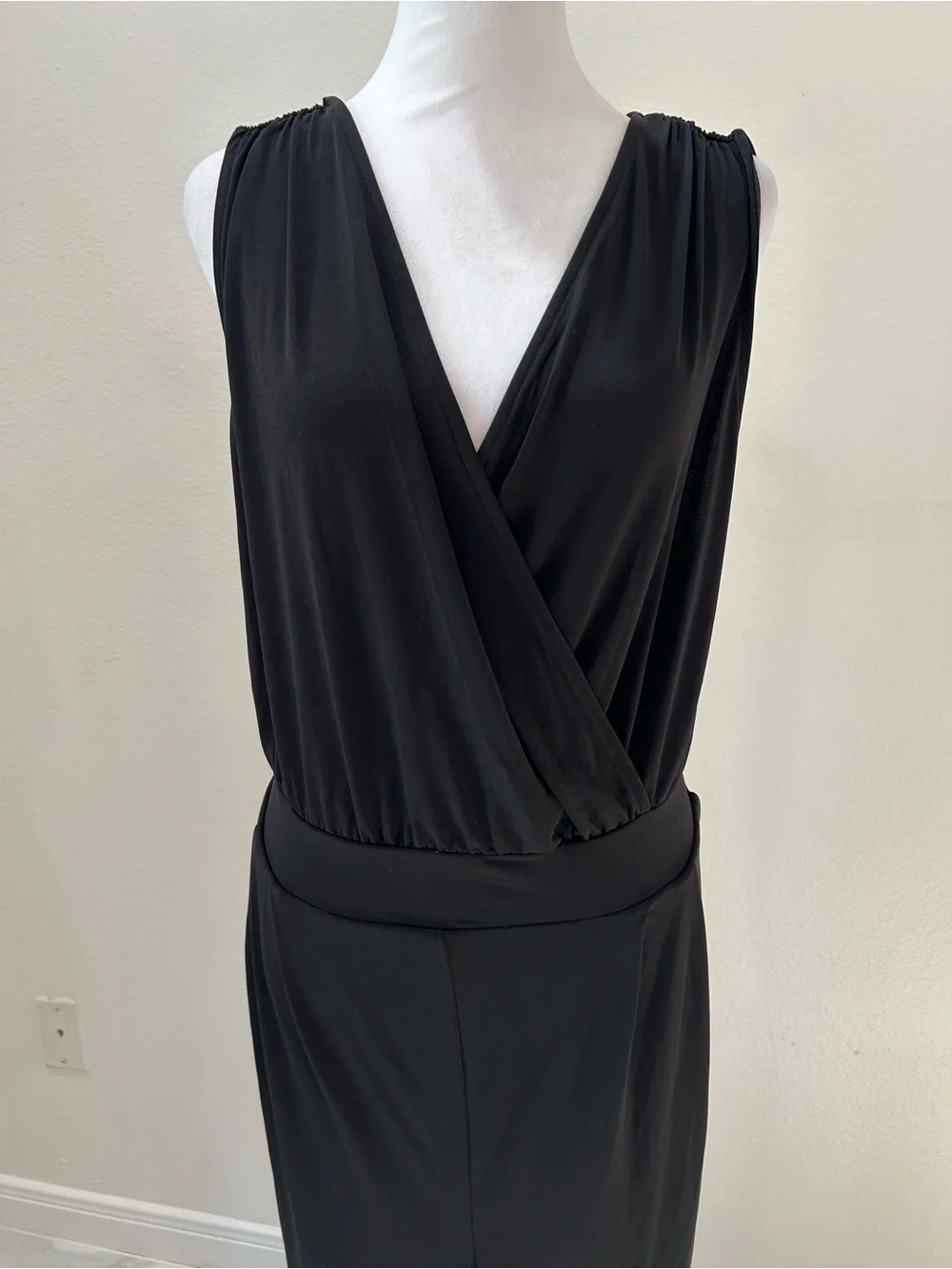Torrid Studio Knit Surplice Black Sleeveless Wide-Leg Jumpsuit, Size 22-24, NWT