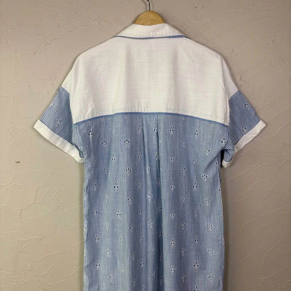 Anthropologie eyelet striped
