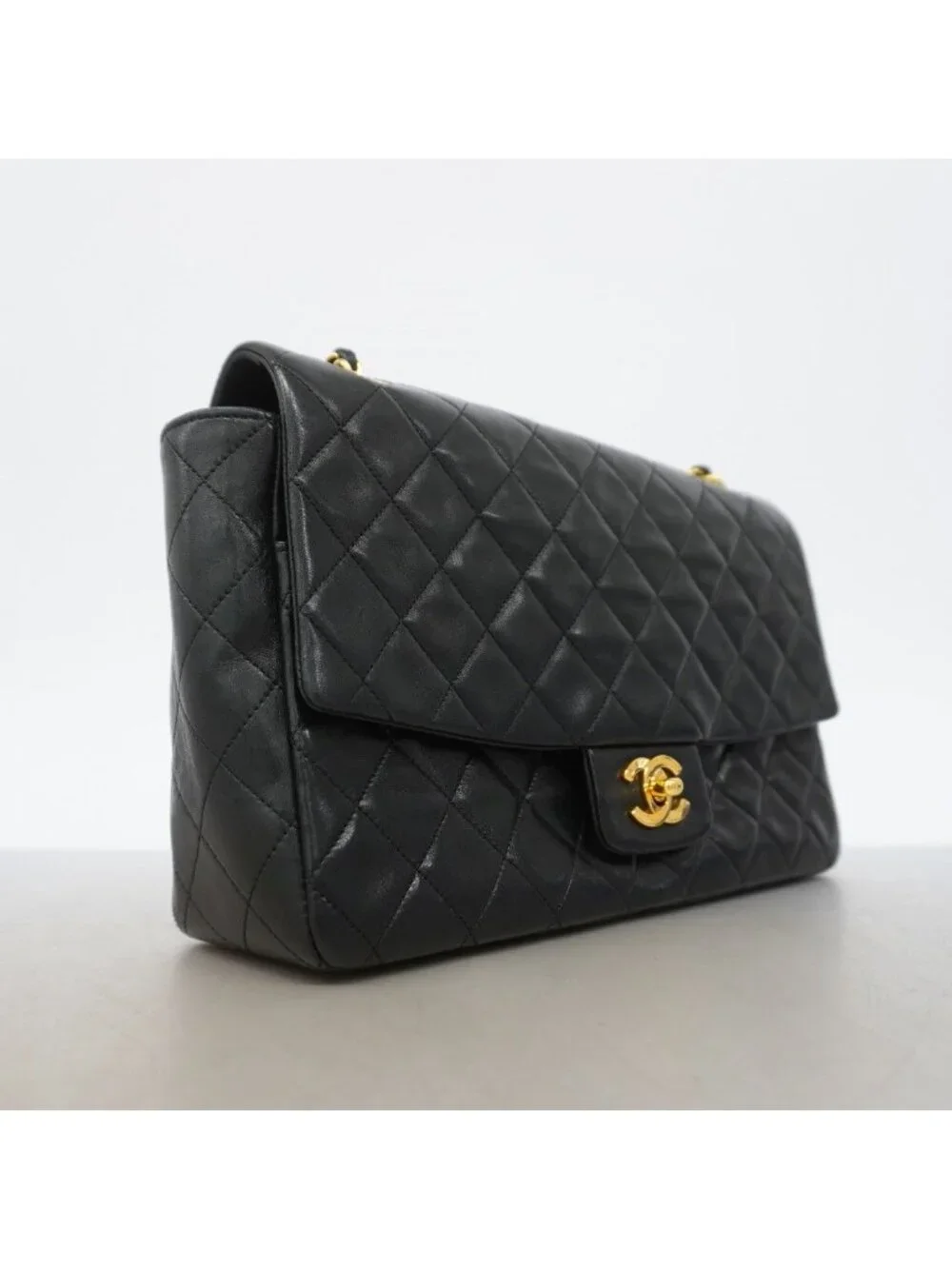 CHANEL dirty lambskin matelasse