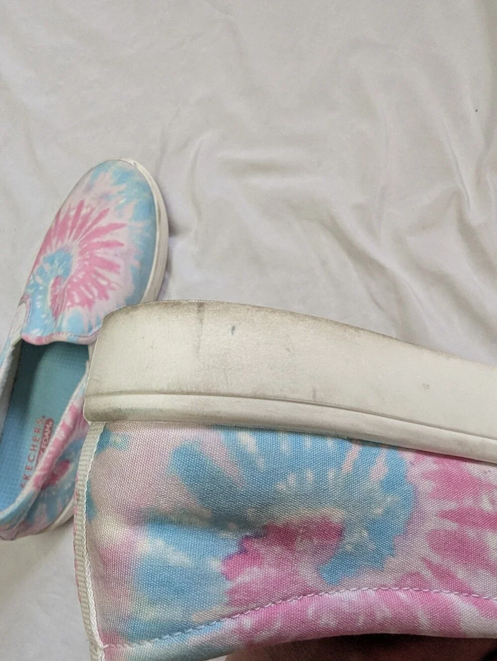 Skechers Blue Pink Tie-dye Slip On Comfort Shoes Women's Size 10